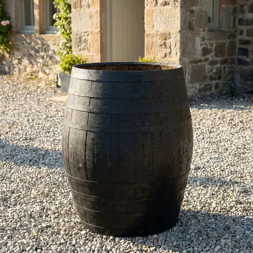 Rustic Oak Barrel Tree / Herb / Bedding Planter - Image 190