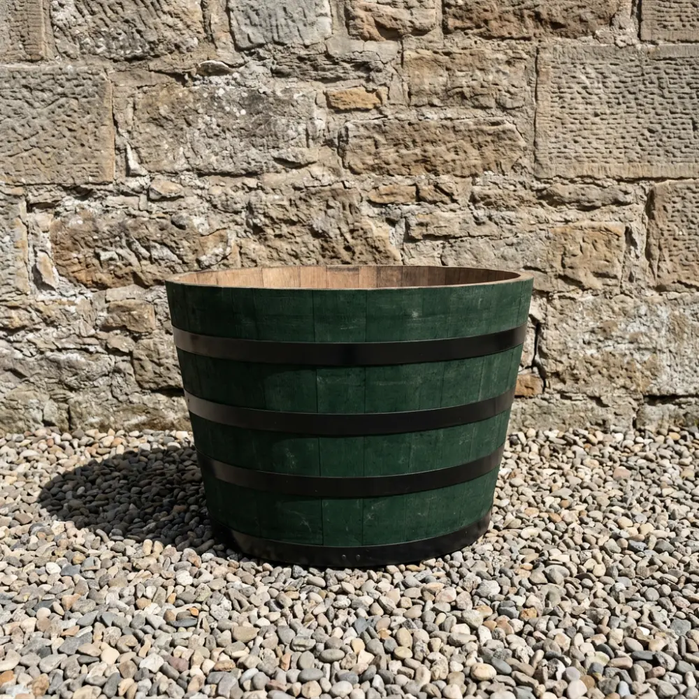 Rustic Oak Barrel Tree / Herb / Bedding Planter - Image 193