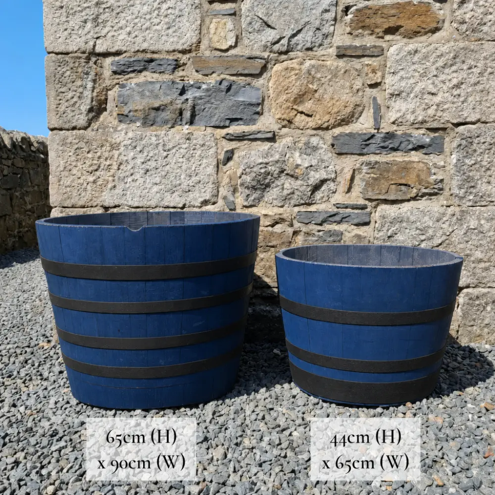 Rustic Oak Barrel Tree / Herb / Bedding Planter - Image 195