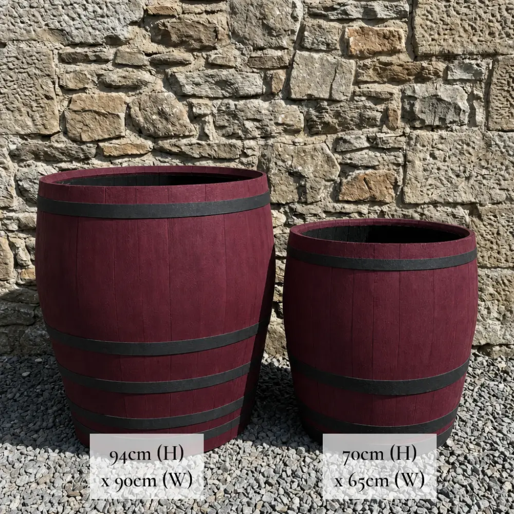 Rustic Oak Barrel Tree / Herb / Bedding Planter - Image 200
