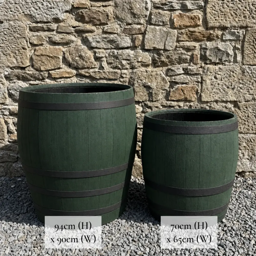 Rustic Oak Barrel Tree / Herb / Bedding Planter - Image 201