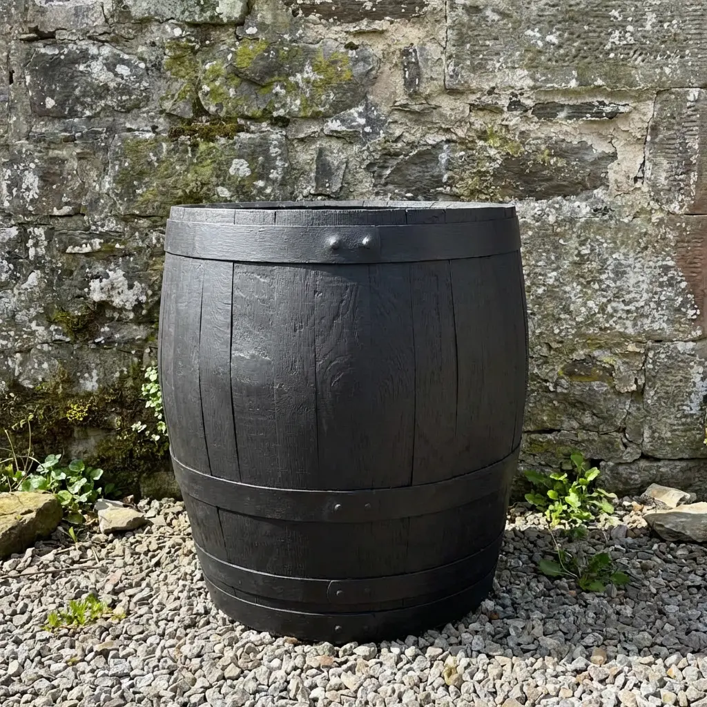 Rustic Oak Barrel Tree / Herb / Bedding Planter - Image 204