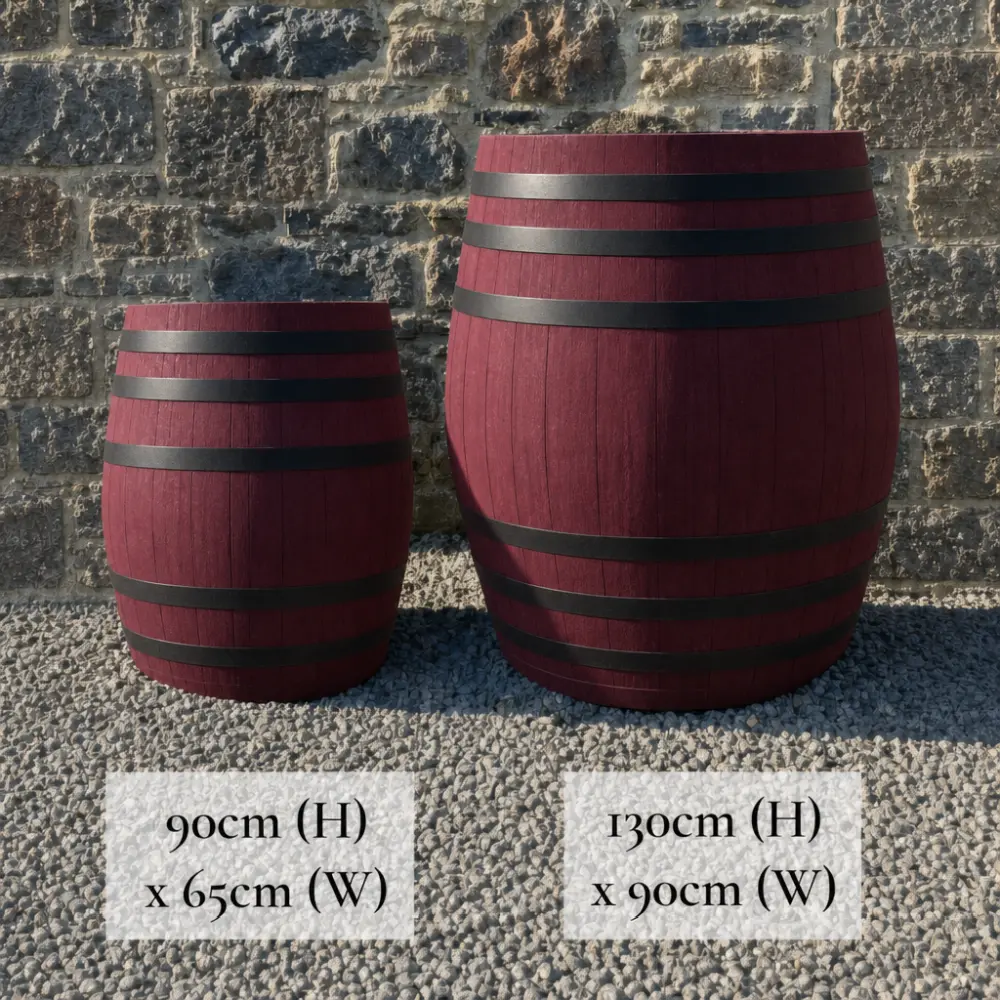 Rustic Oak Barrel Tree / Herb / Bedding Planter - Image 206