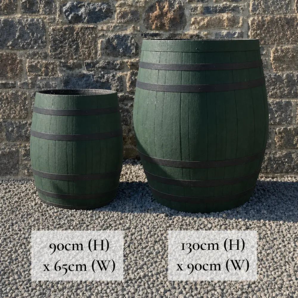 Rustic Oak Barrel Tree / Herb / Bedding Planter - Image 207