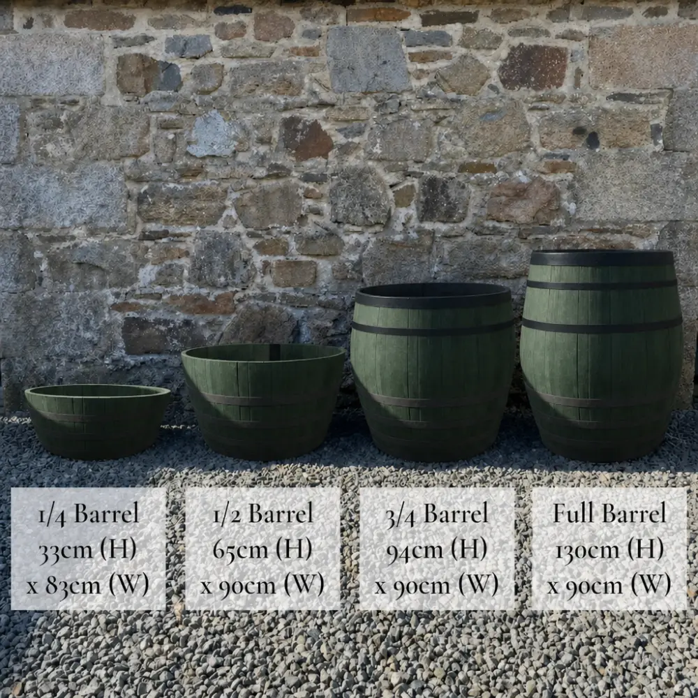 Rustic Oak Barrel Tree / Herb / Bedding Planter - Image 211