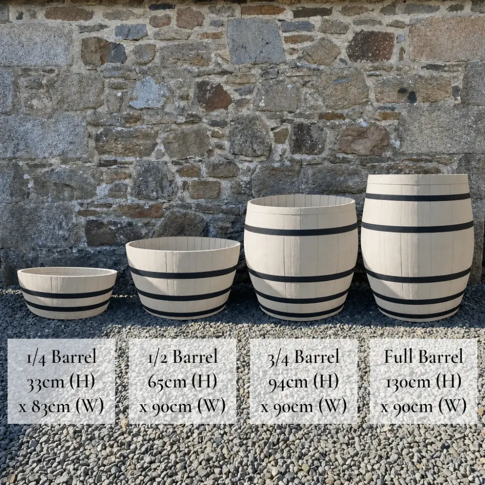 Rustic Oak Barrel Tree / Herb / Bedding Planter - Image 215