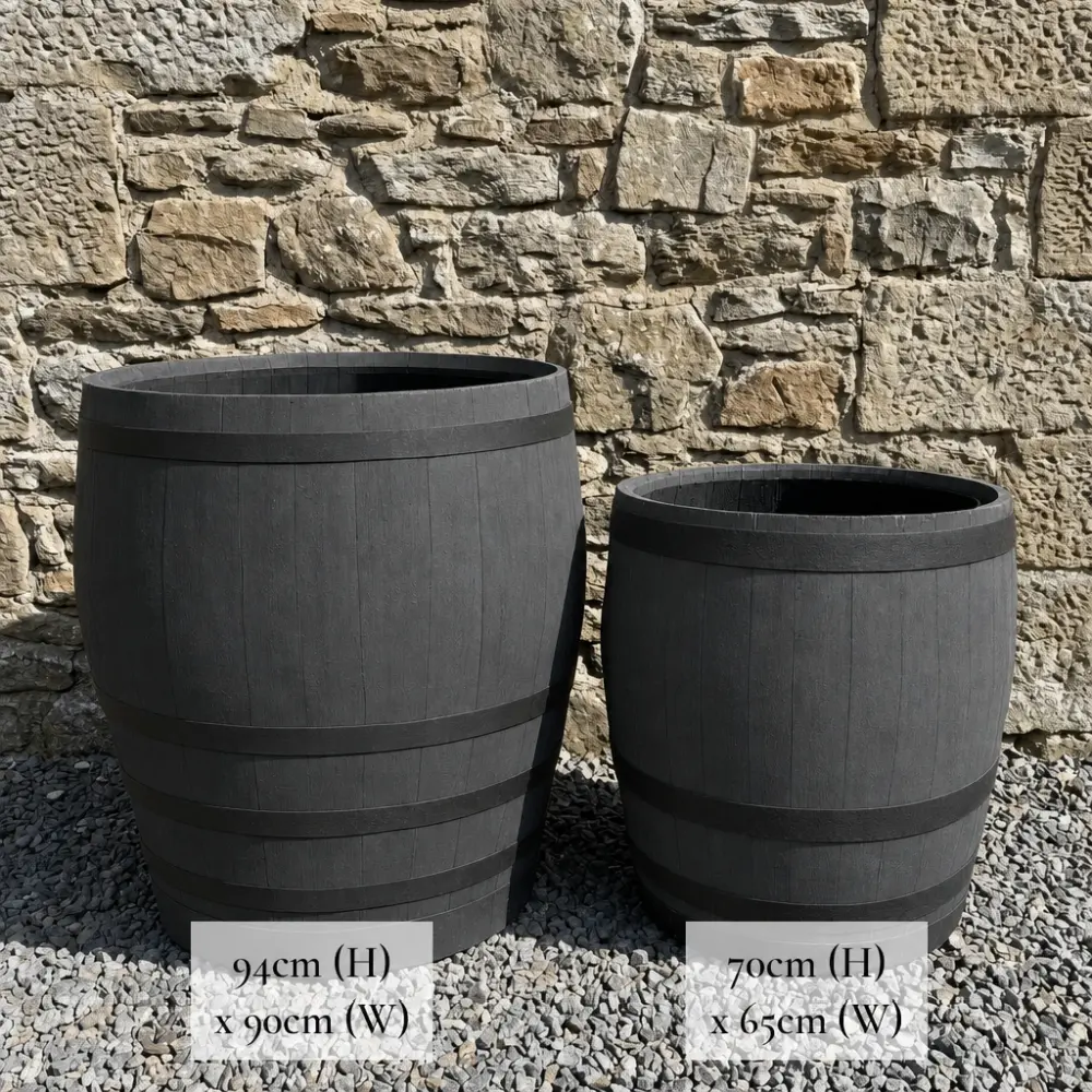 Rustic Oak Barrel Tree / Herb / Bedding Planter - Image 216