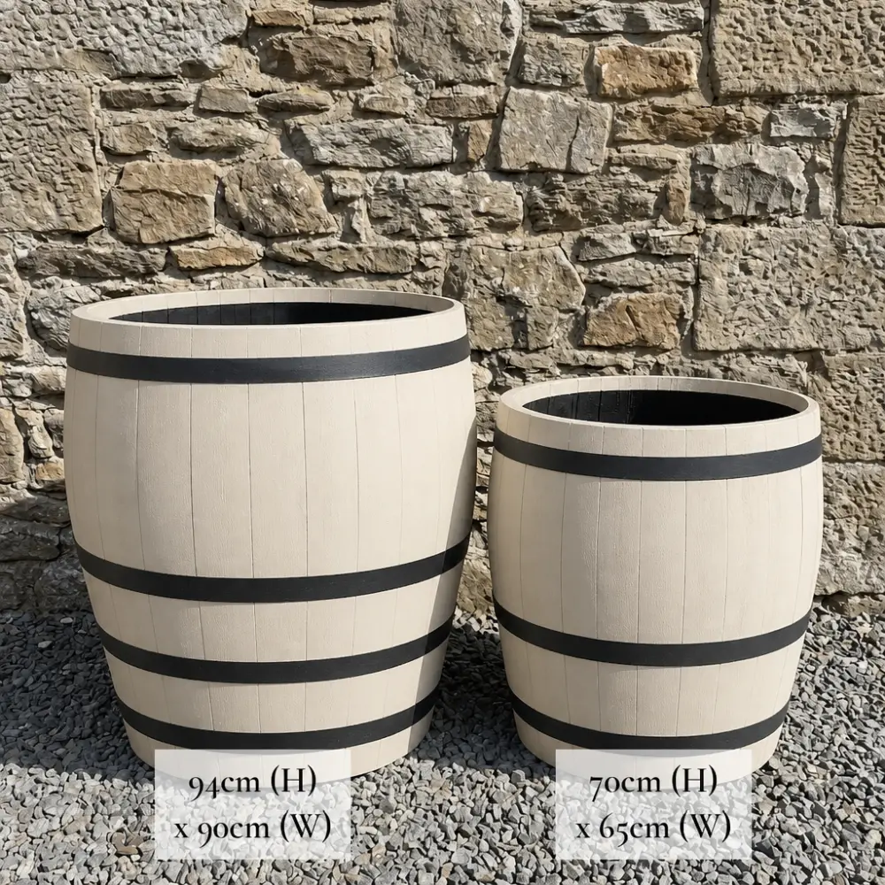 Rustic Oak Barrel Tree / Herb / Bedding Planter - Image 217