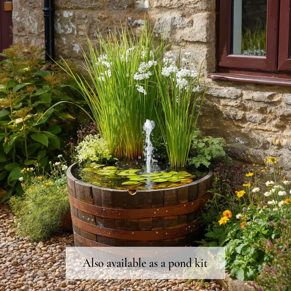 Rustic Oak Barrel Tree / Herb / Bedding Planter - Image 219