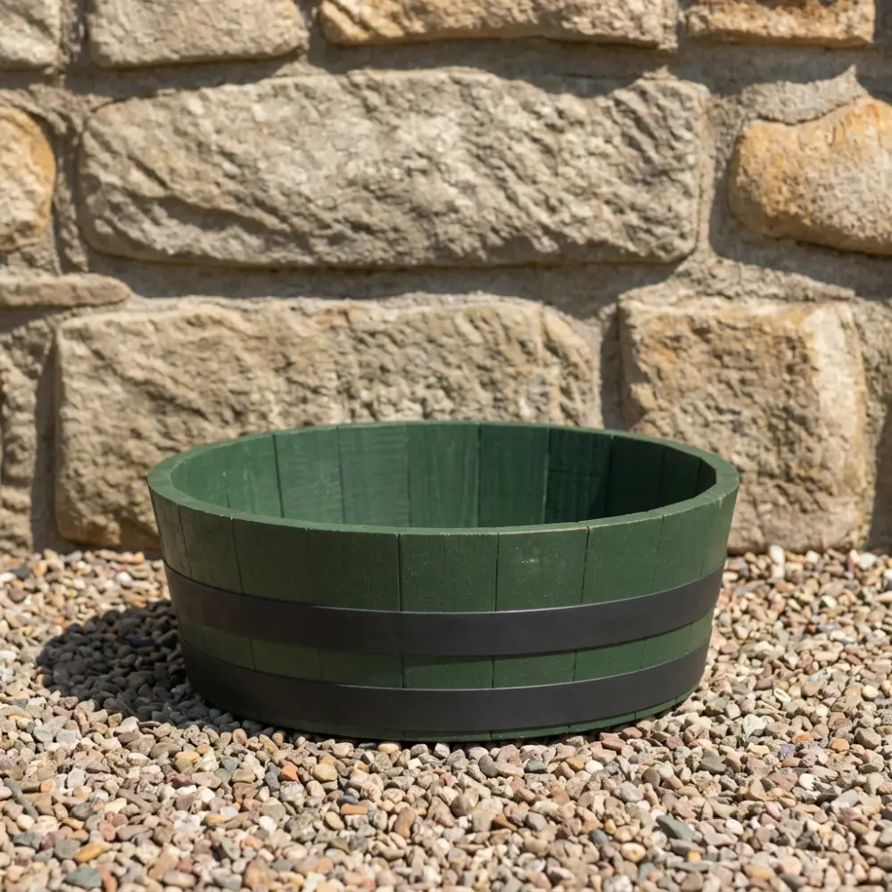 Rustic Oak Barrel Tree / Herb / Bedding Planter - Image 25