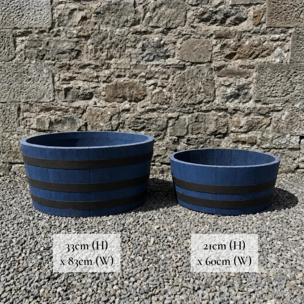 Rustic Oak Barrel Tree / Herb / Bedding Planter - Image 30