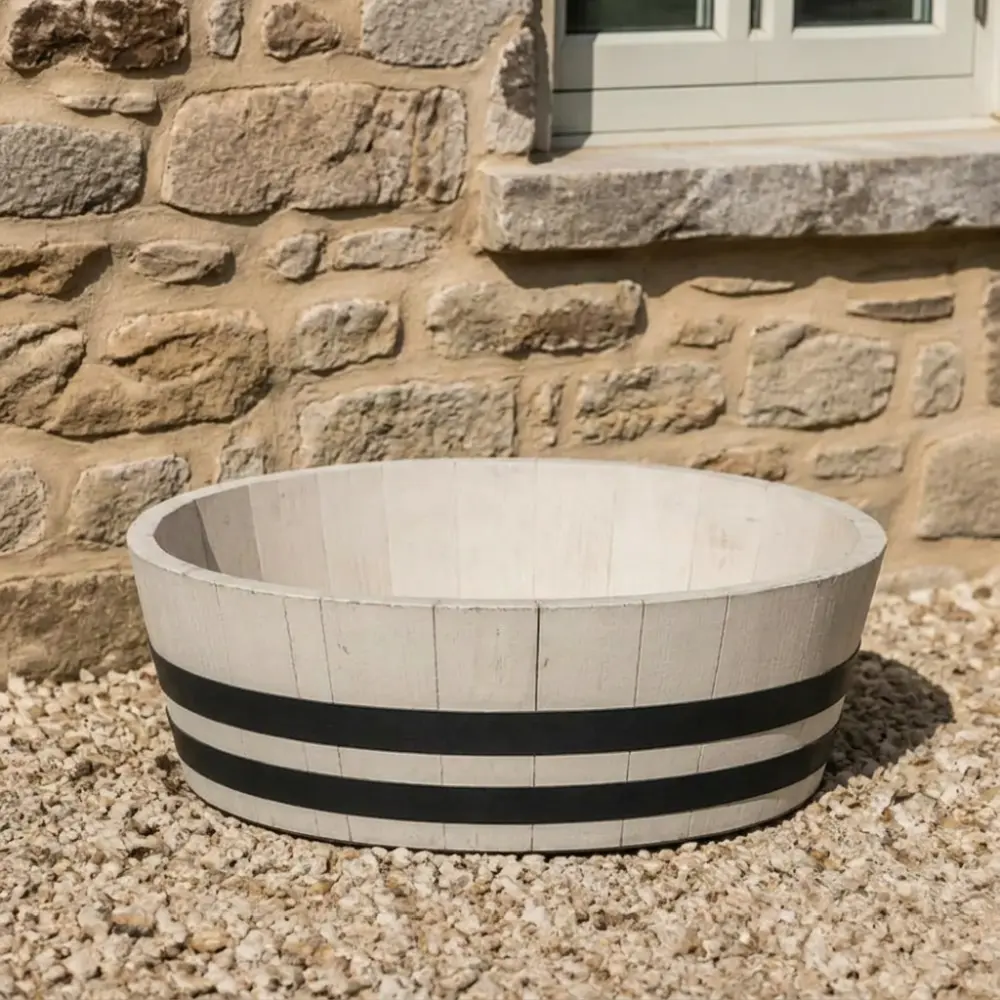 Rustic Oak Barrel Tree / Herb / Bedding Planter - Image 38