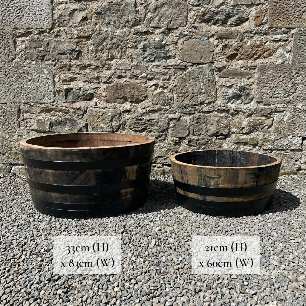Rustic Oak Barrel Tree / Herb / Bedding Planter - Image 41