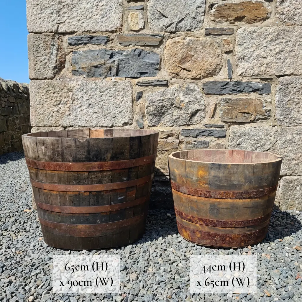 Rustic Oak Barrel Tree / Herb / Bedding Planter - Image 51