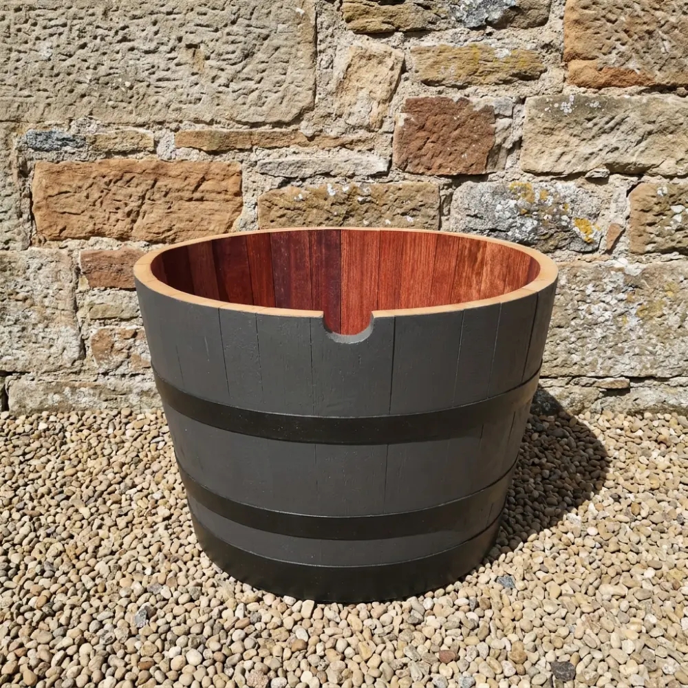 Rustic Oak Barrel Tree / Herb / Bedding Planter - Image 64