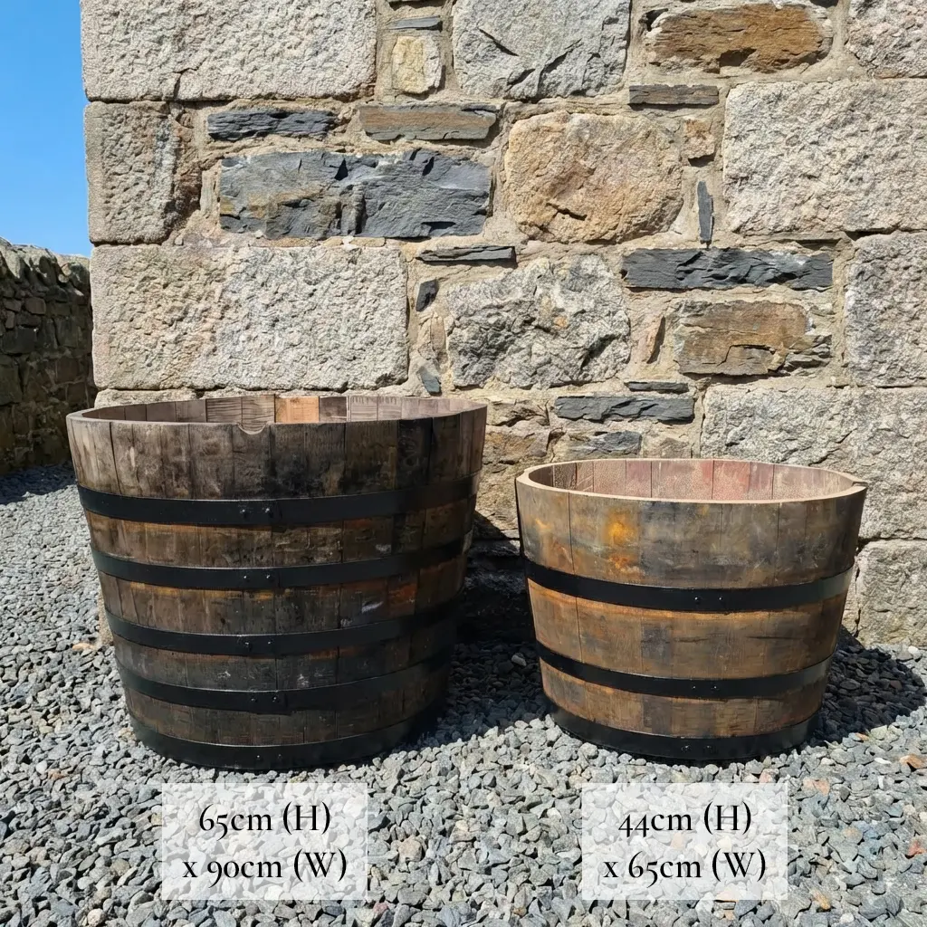 Rustic Oak Barrel Tree / Herb / Bedding Planter - Image 68
