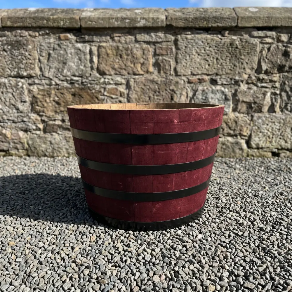 Rustic Oak Barrel Tree / Herb / Bedding Planter - Image 84