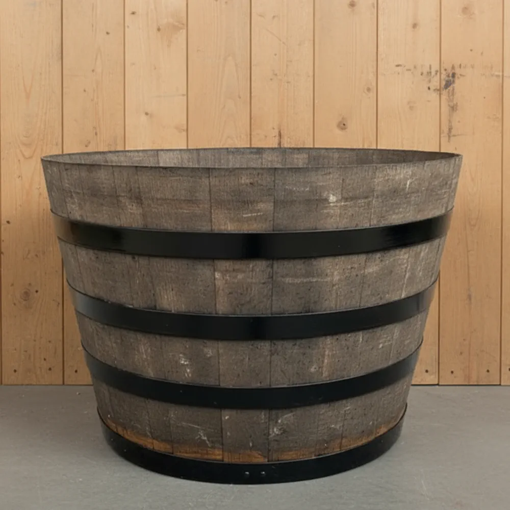 Rustic Oak Barrel Tree / Herb / Bedding Planter - Image 95