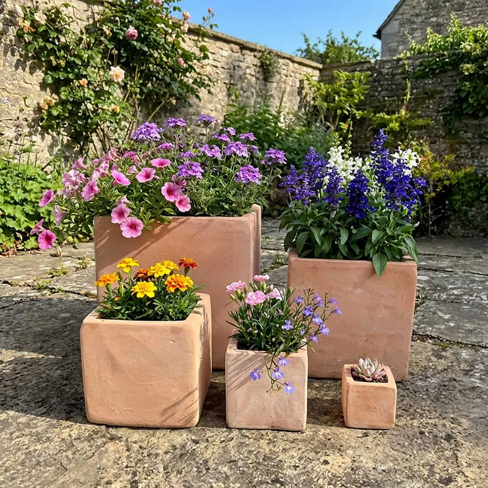 Rustic Terracotta Cube Planter - Image 22