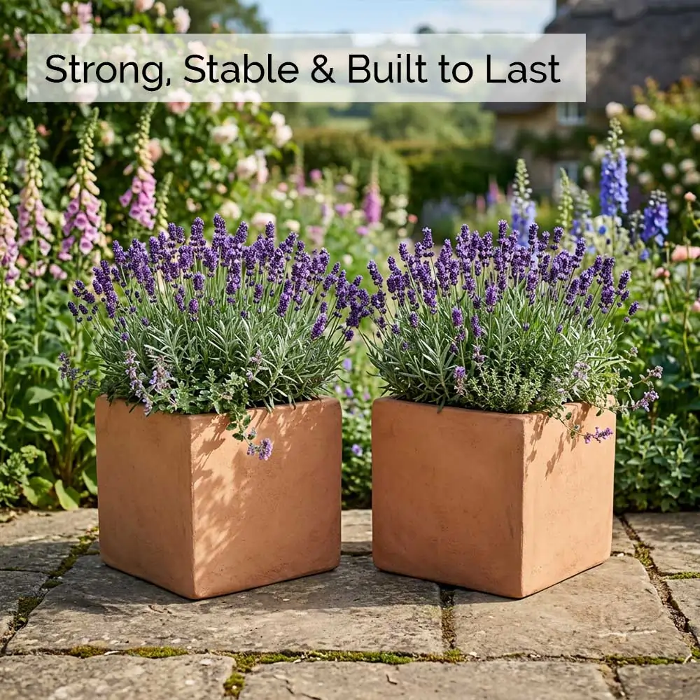Rustic Terracotta Cube Planter - Image 42