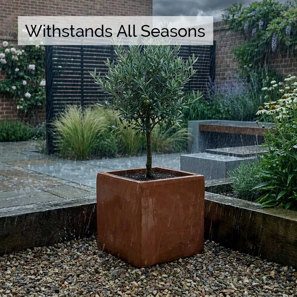 Rustic Terracotta Cube Planter - Image 56
