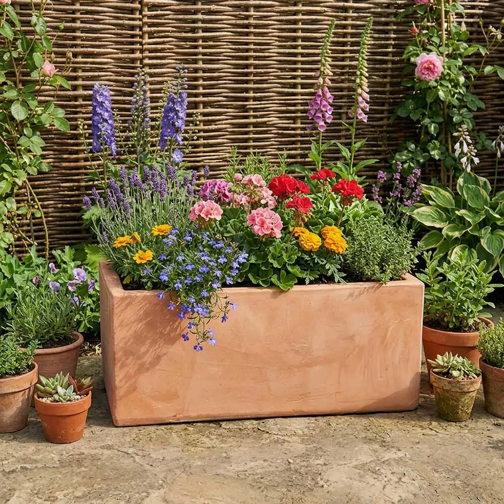 Rustic Terracotta Trough Planter - Image 33