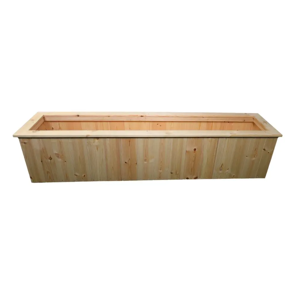 Untreated Wooden Planter Trough - Image 4