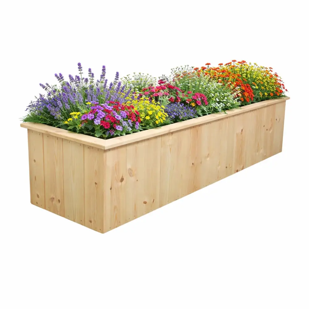 Untreated Wooden Planter Trough - Image 6