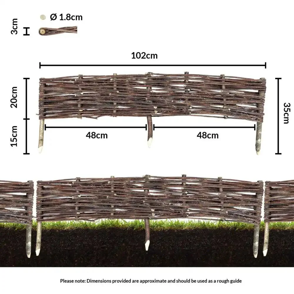 Willow Lawn Edging – 20cm Height - Image 6