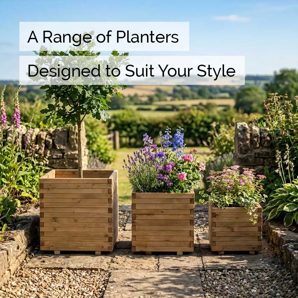 Wooden Pine Raised Cube Planter - Image 7
