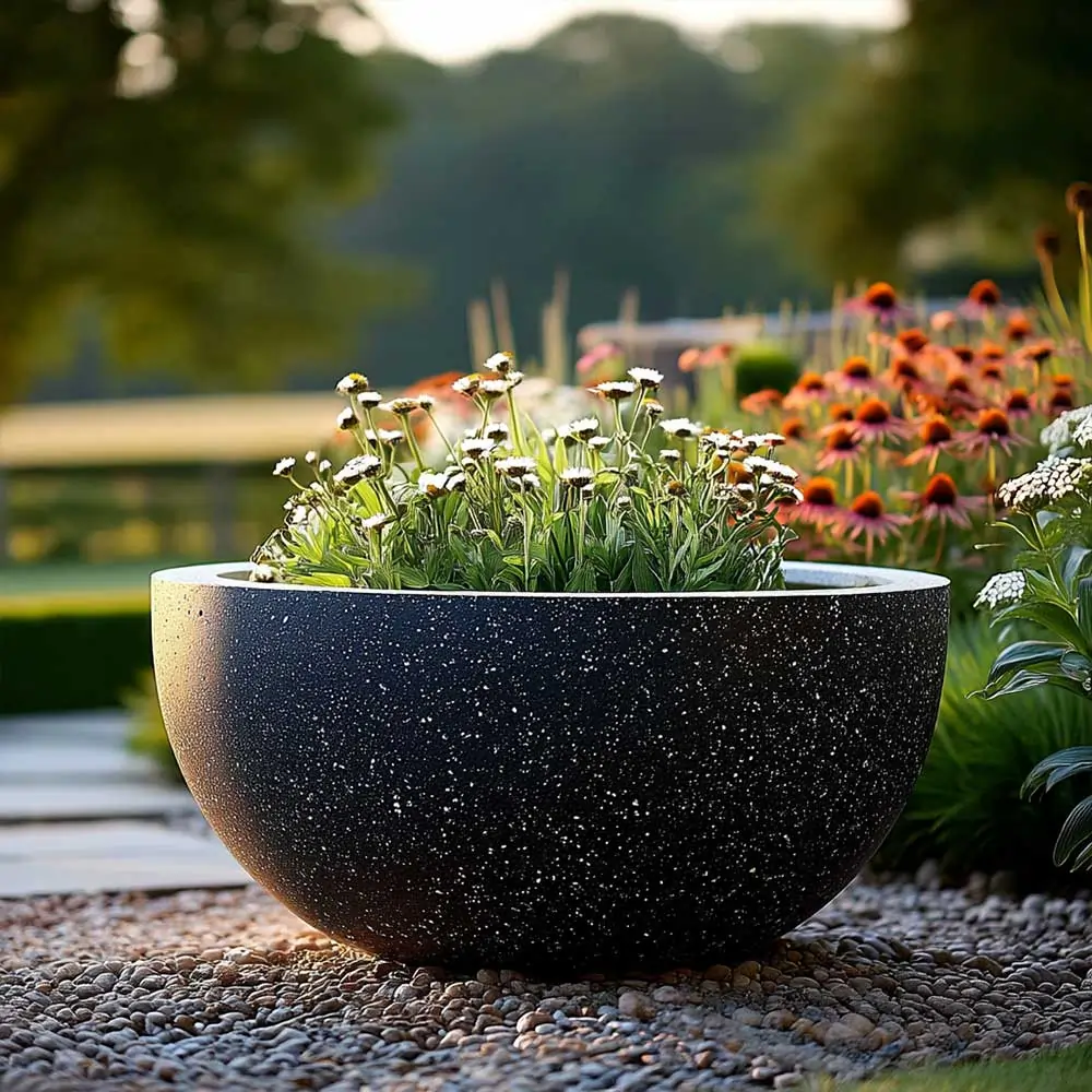 Zinc Galvanised Bowl Planter - Image 16