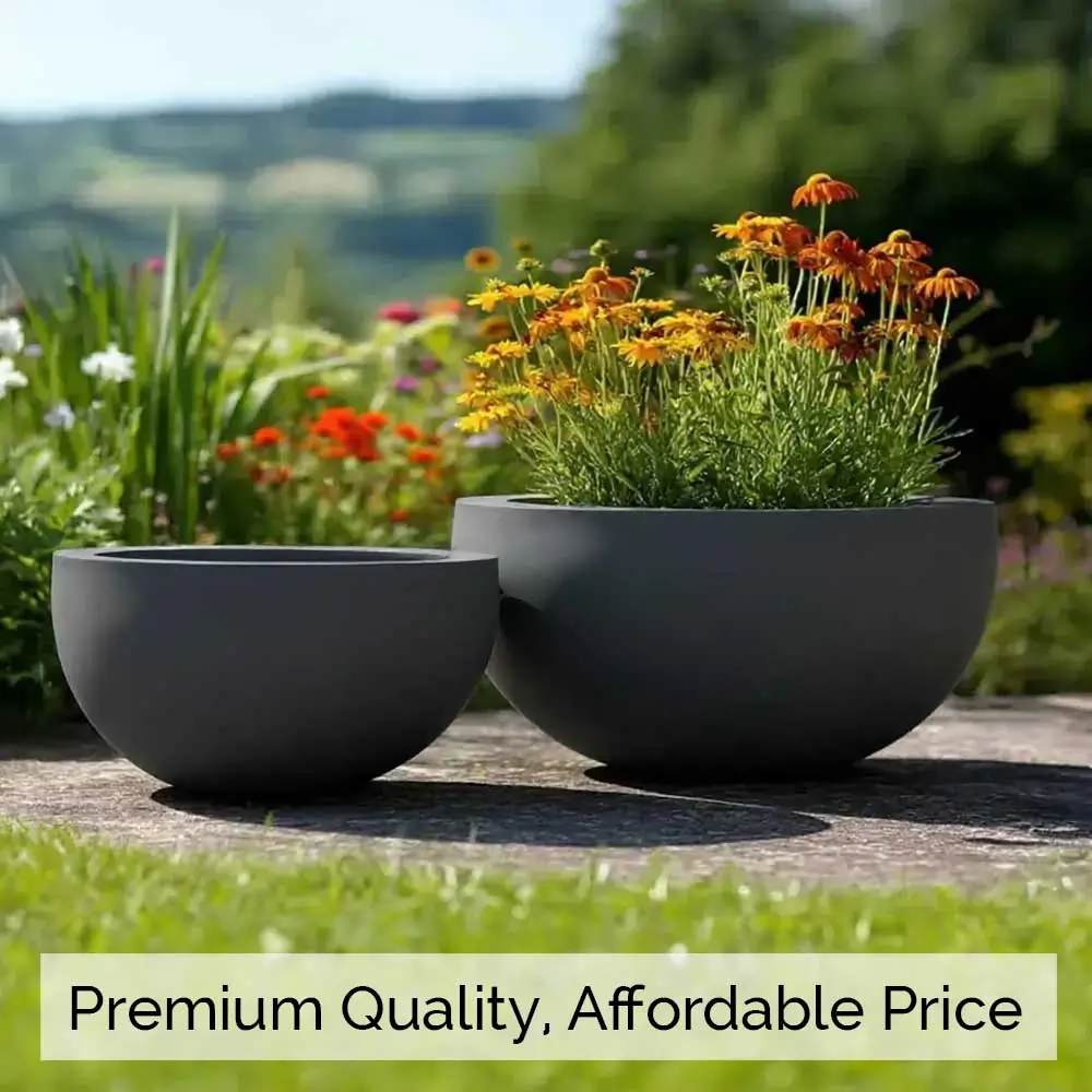 Zinc Galvanised Bowl Planter - Image 38