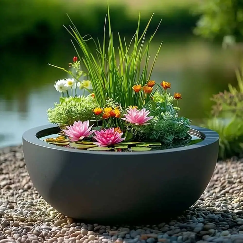 Zinc Galvanised Bowl Planter - Image 41