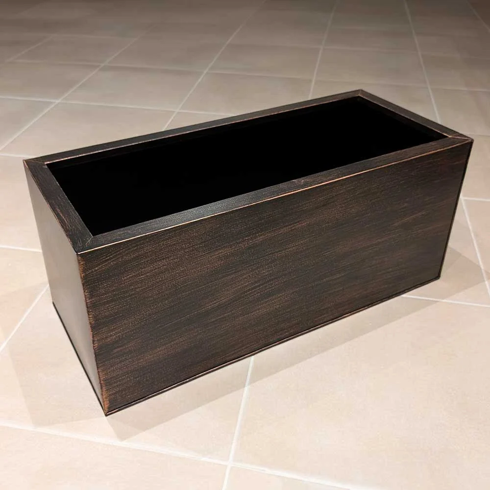 Zinc Galvanised Brushed Hand Finished Trough Metal Planter - Image 18
