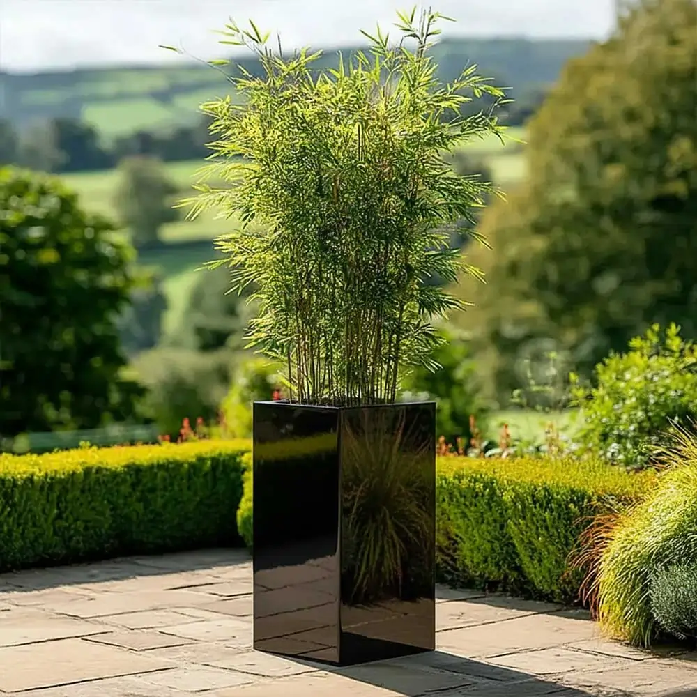 Zinc Galvanised Tall Square Planter - Image 53