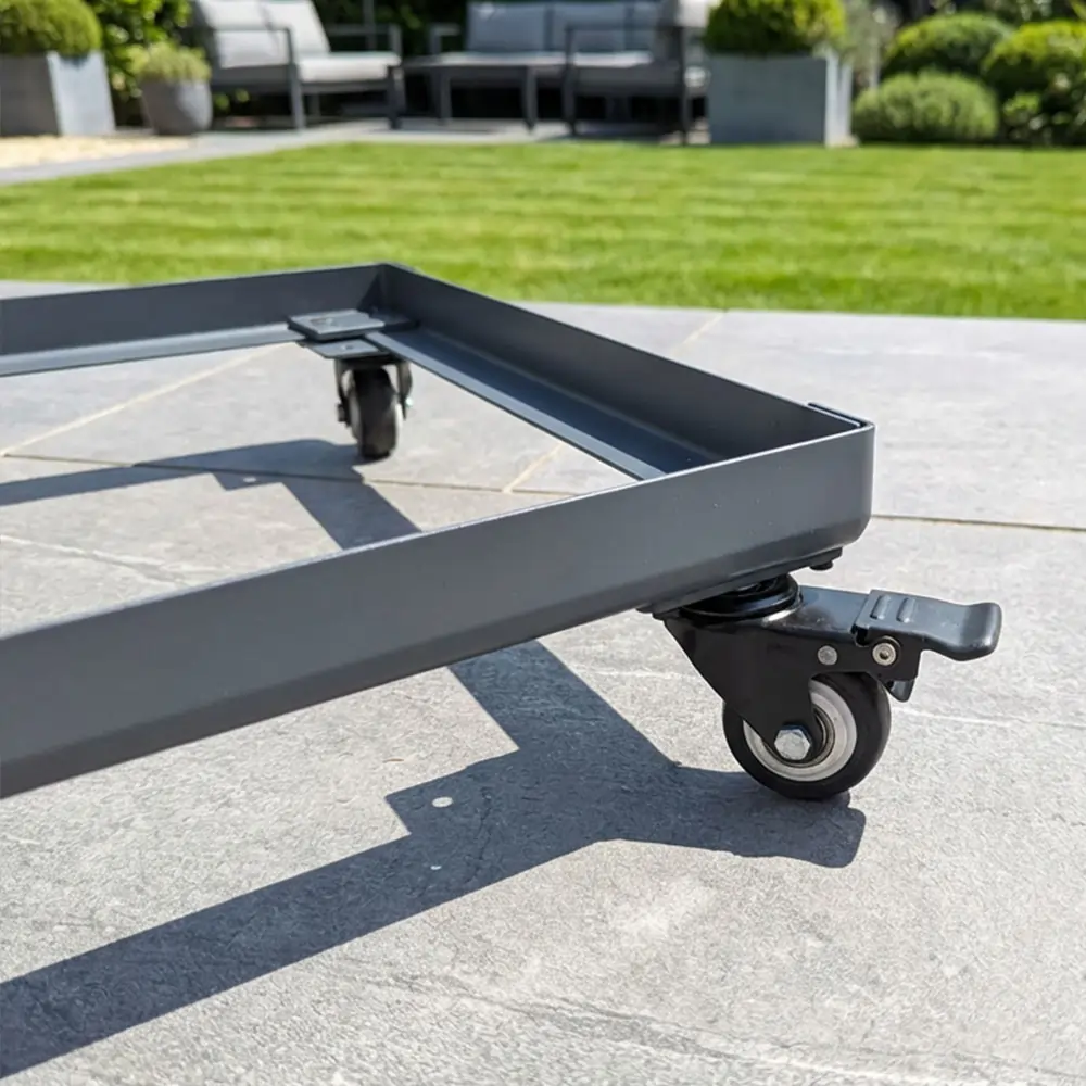 Zinc Galvanised Metal Trellis Planter with Wheels - Image 14