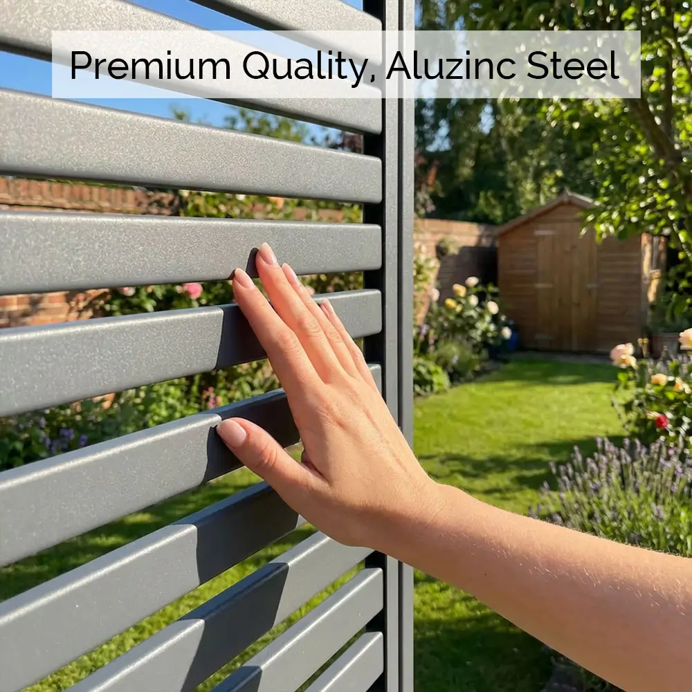 Zinc Galvanised Metal Trellis Planter with Wheels - Image 40