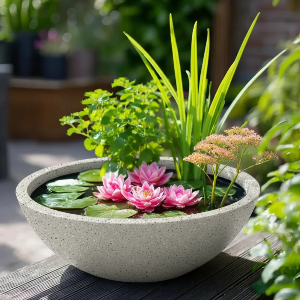 Wildlife Pond In A Pot | Complete Kit with Bowl, Plants & Fountain - Image 21