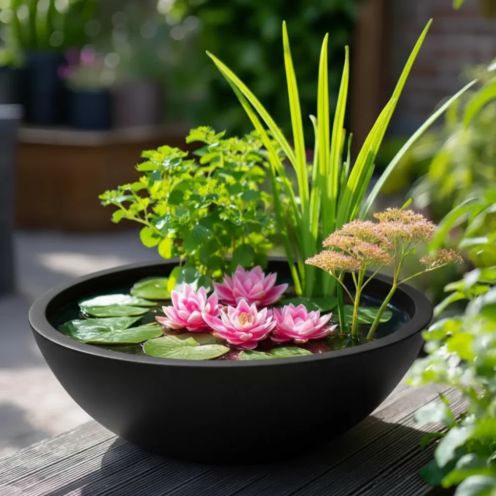 Wildlife Pond In A Pot | Complete Kit with Bowl, Plants & Fountain - Image 29