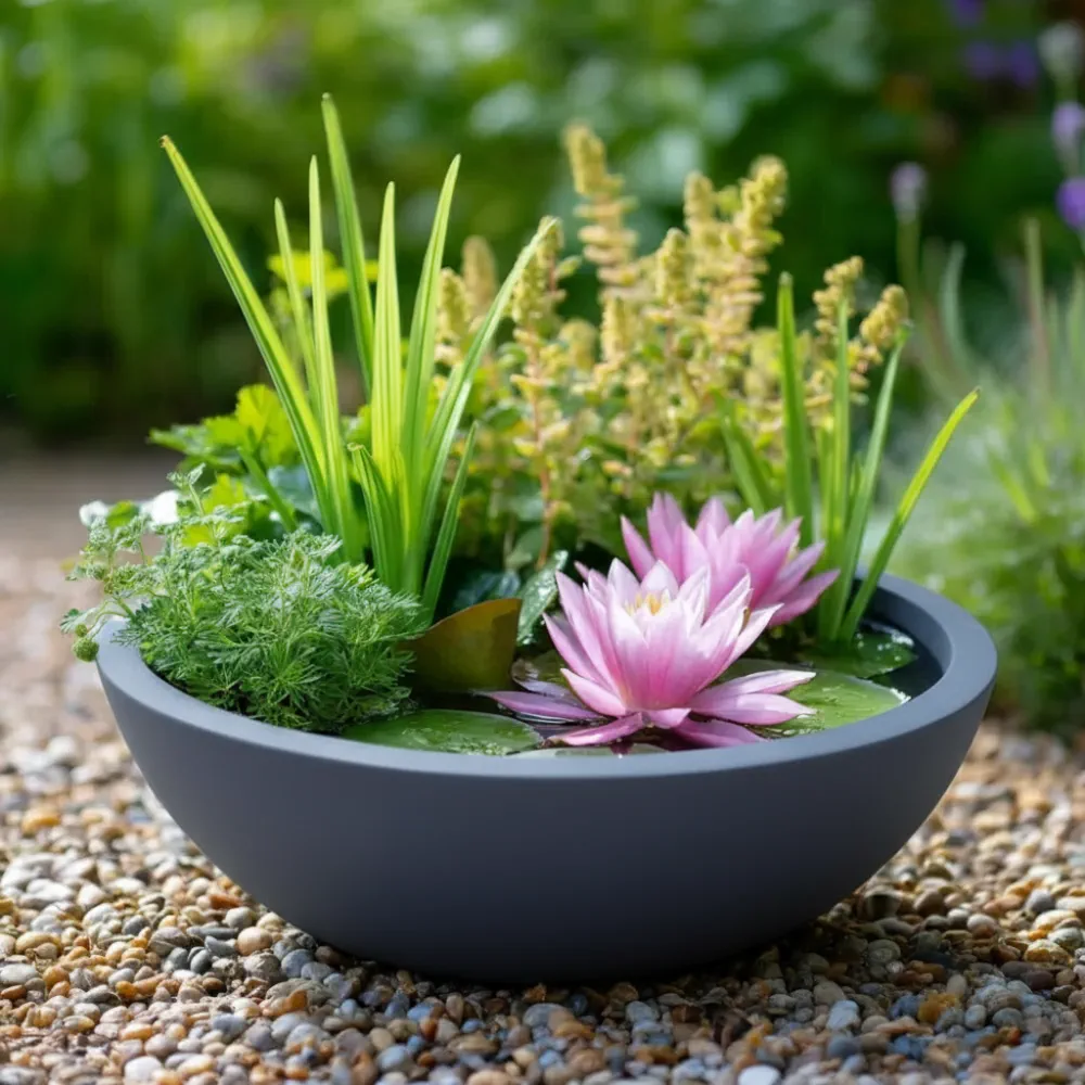 Wildlife Pond In A Pot | Complete Kit with Bowl, Plants & Fountain - Image 45