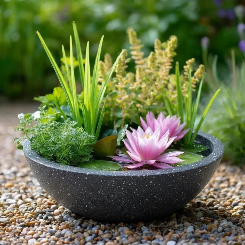 Wildlife Pond In A Pot | Complete Kit with Bowl, Plants & Fountain - Image 48