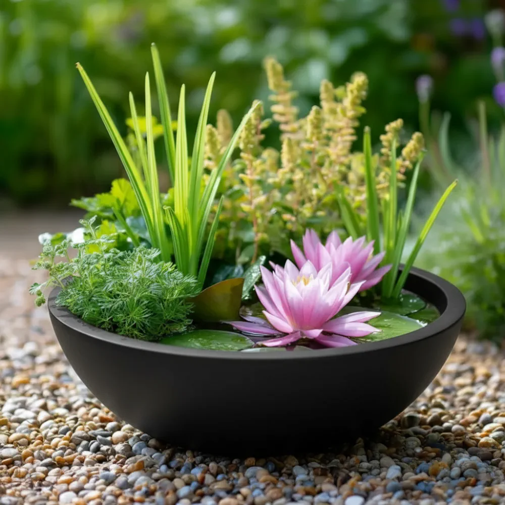 Wildlife Pond In A Pot | Complete Kit with Bowl, Plants & Fountain - Image 50