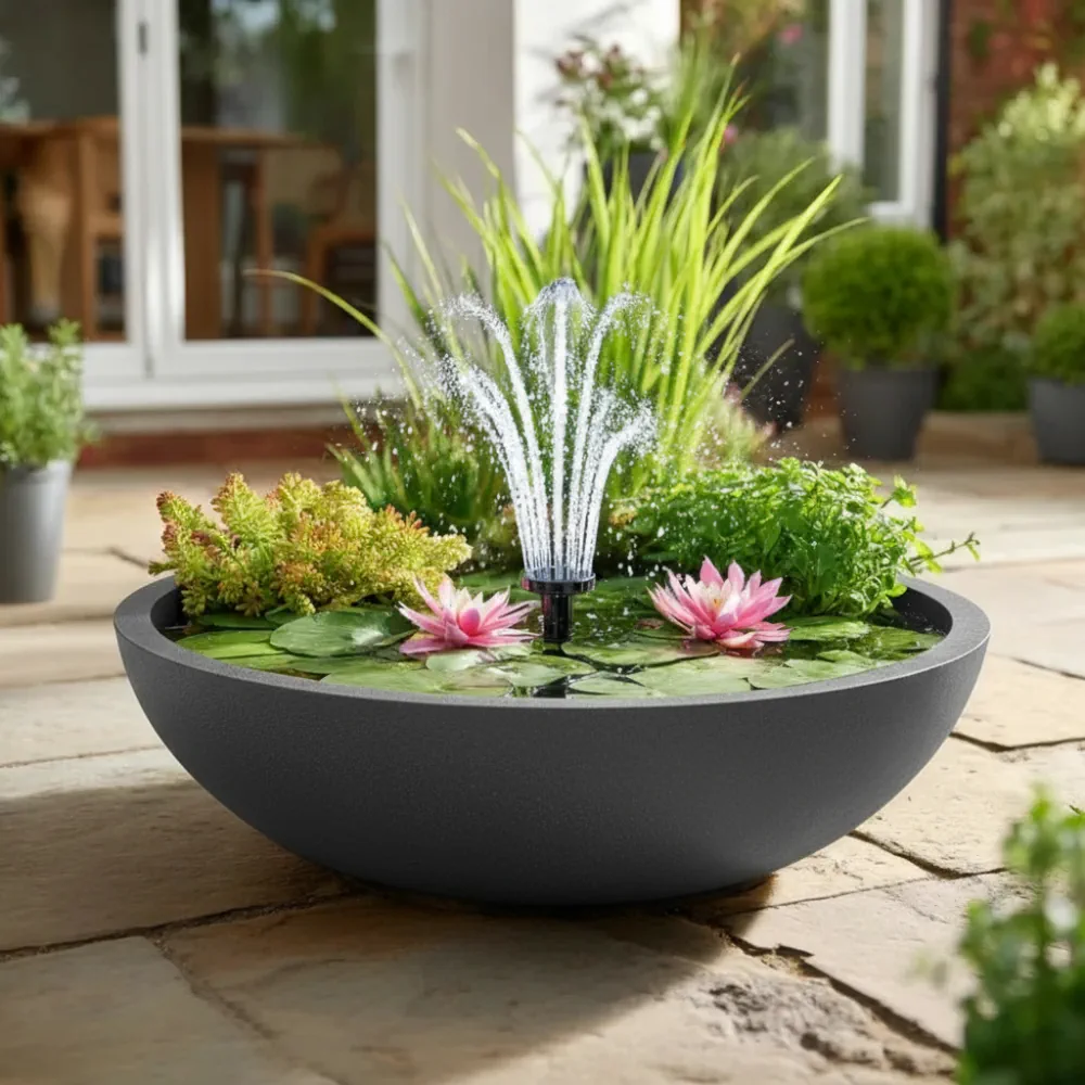 Wildlife Pond In A Pot | Complete Kit with Bowl, Plants & Fountain - Image 6