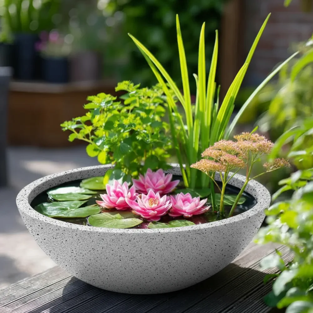 Wildlife Pond In A Pot | Complete Kit with Bowl, Plants & Fountain - Image 8